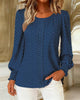 Amy | Puff Sleeve Blouse with Round Neck